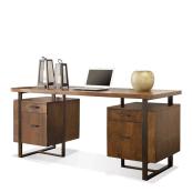 Terra Vista Double Pedestal Desk Casual Walnut finish