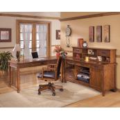 Cross Island - Medium Brown 4 Piece Home Office Set