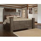 Juararo - Dark Brown 4 Piece Bed Set (King)